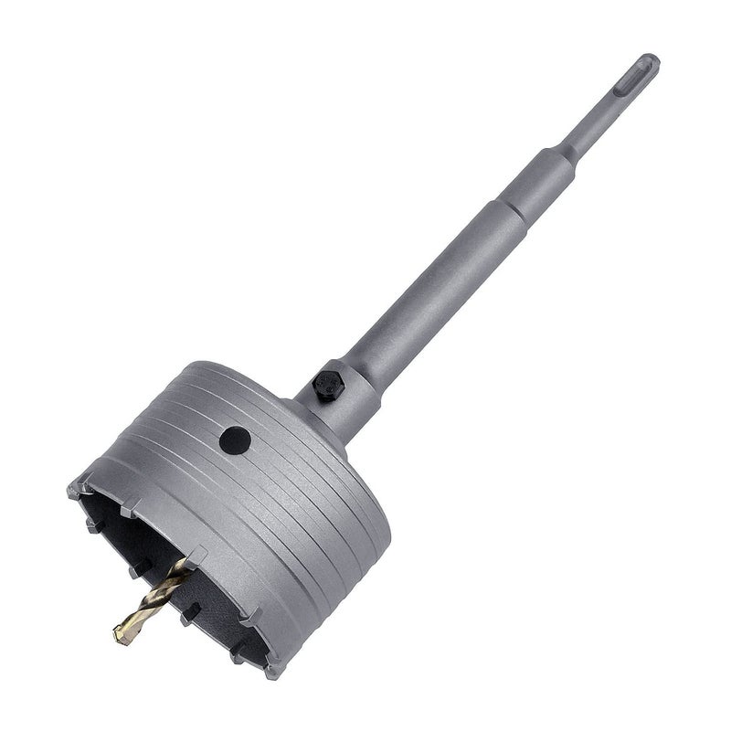 GUICGOC 90mm / 3.5 inch Concrete Hole Saw with 220mm SDS Plus Shank Connecting Rod, Tungsten Carbide Teeth (7.7mm x 4mm) Cement Hole Saw for Concrete Cement Brick Wall Stone (90mm (3.5 inch) - Image 5